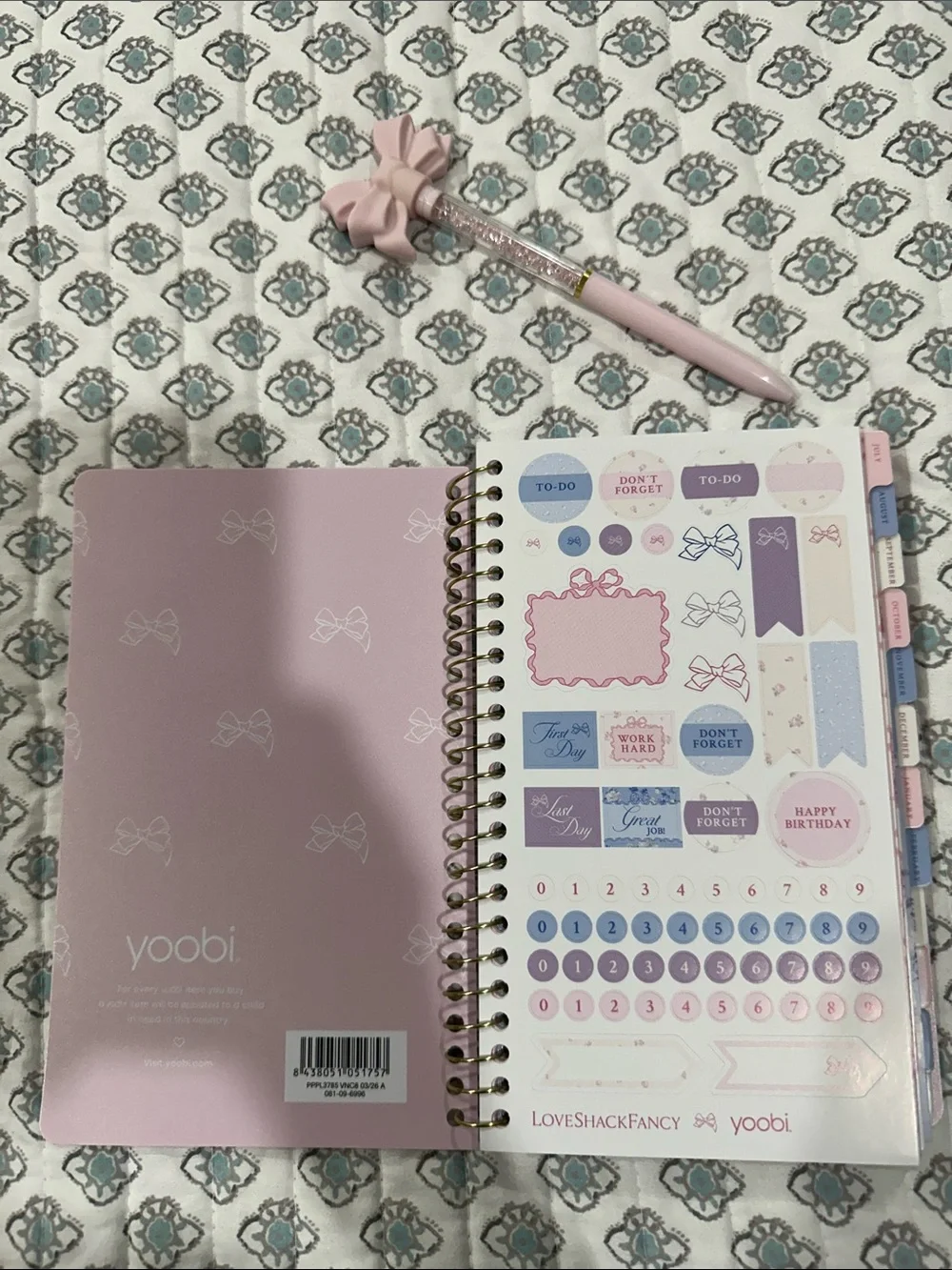 LoveShackFancy × Target - Yoobi Blooming Heirloom Ditsy Monthly and Weekly Plann